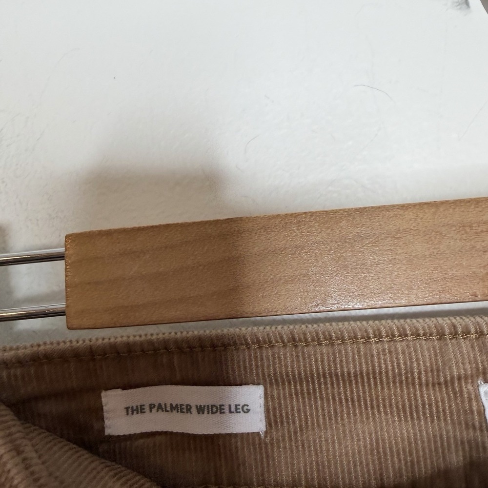 Loft The Palmer Wide Leg Corduroy Pants Tan Womens Size 10 High Rise Stretch - Picture 4 of 7